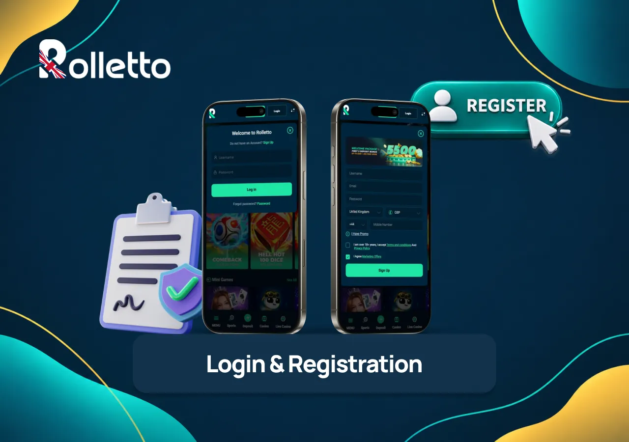 Rolletto Casino registration and login
